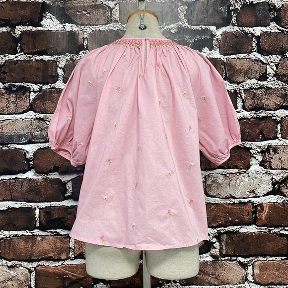 Ana A New Approach NWT Blouse Embroidered Pink Floral Size Petite Large L P - Picture 9 of 14